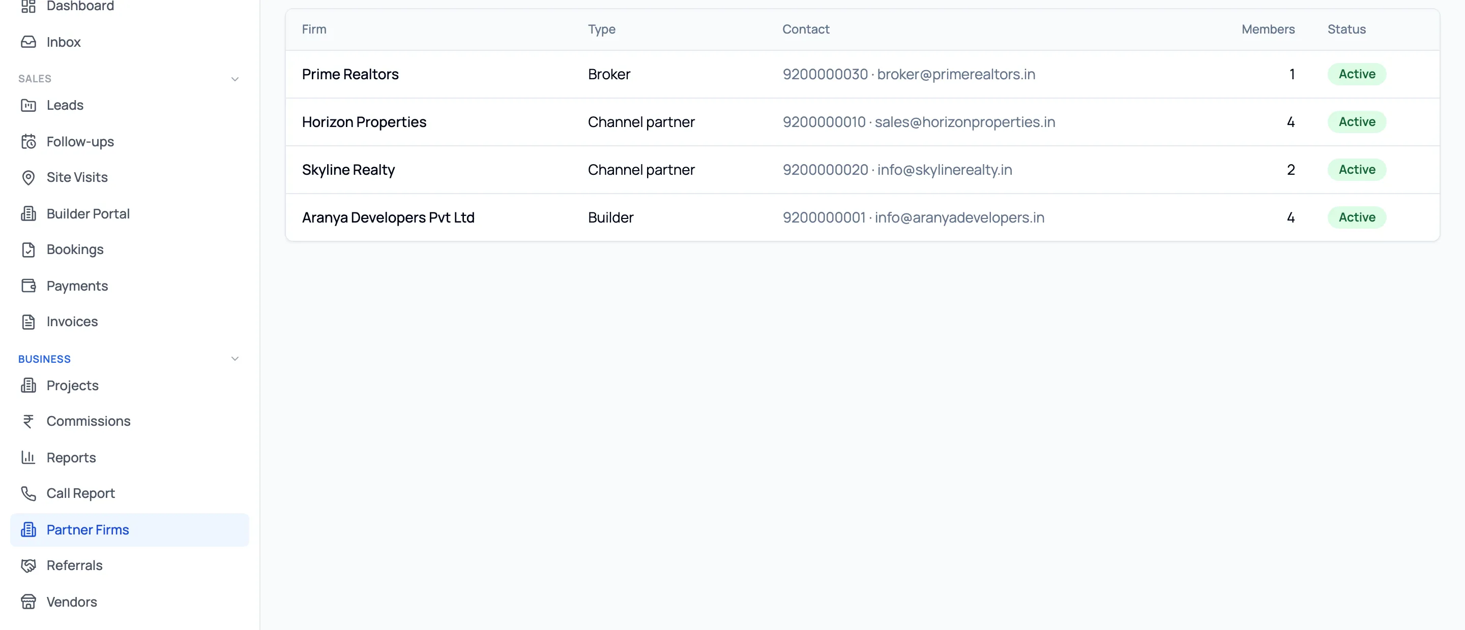 Channel partner management in Realease CRM